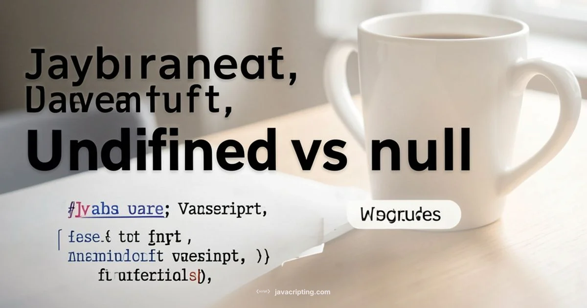 undefined vs null undefined vs null - JavaScripting