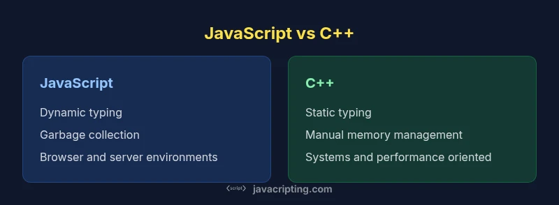 Illustration of JavaScript vs C++ comparison