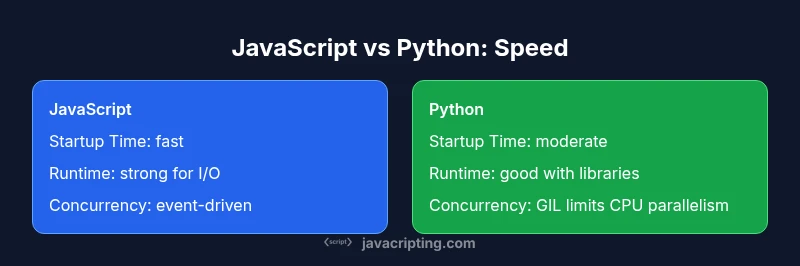 Visual comparison of JavaScript vs Python speed in modern runtimes
